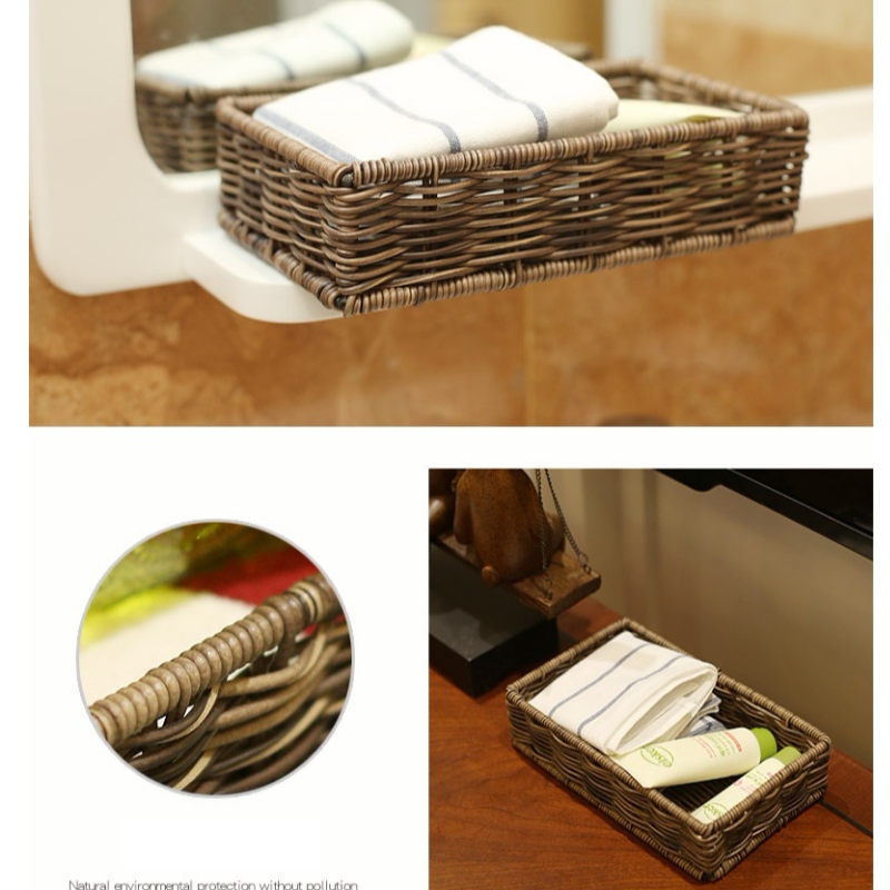 방수 등나무 욕실 저장 바구니