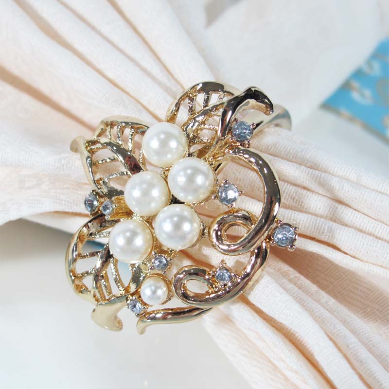 우아하고 우아한 금속 냅킨 링 뜨거운 판매