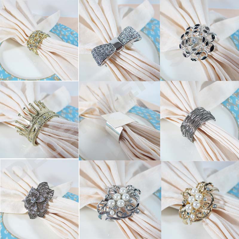 매력적이고 내구성이 뛰어난 다양한 금속 냅킨 링