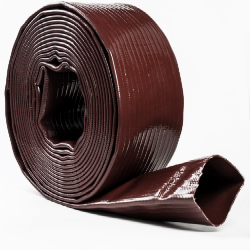 주문을 받아서 만들어진 편평한 PVC 물 관개 호스를 놓으십시오