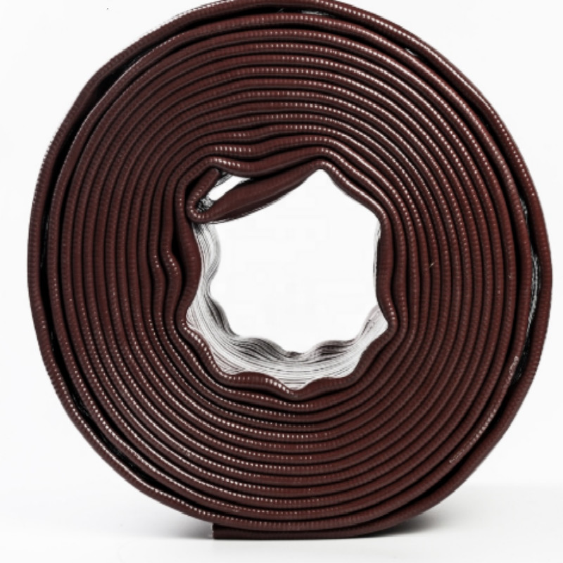 주문을 받아서 만들어진 편평한 PVC 물 관개 호스를 놓으십시오