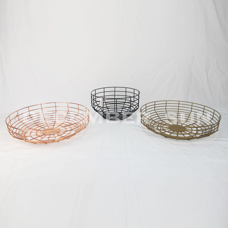 둥근 과일 금속 바구니