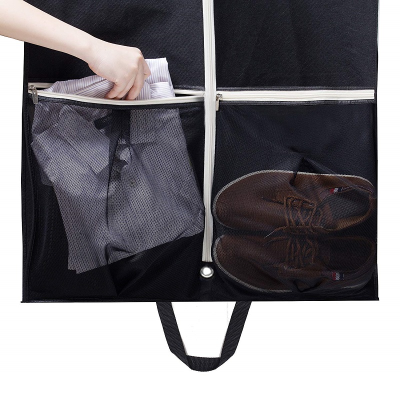 SGW11 명확한 창 남성 여성 정장 먼지 커버 비 짠 의류 가방 메쉬 신발 포켓