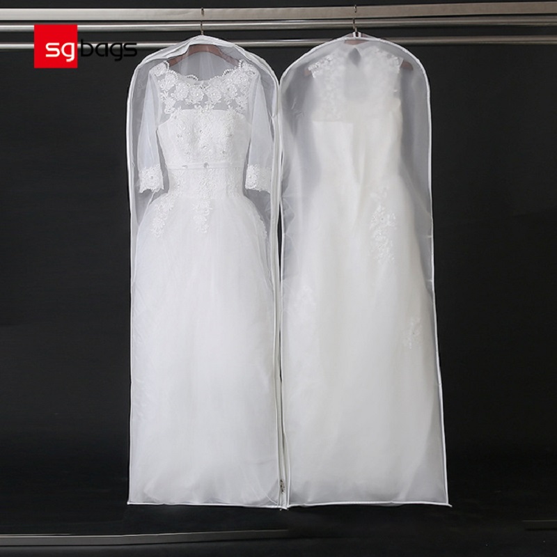 SGW08 2020 사용자 정의 인쇄 여분의 긴 신부 통기성 가운 드레스 커버 의류 가방 웨딩 드레스