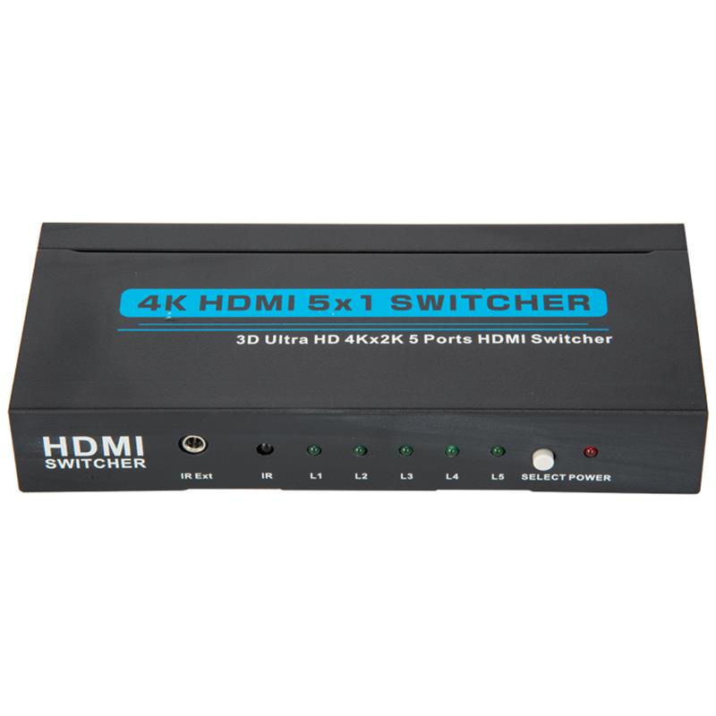 V1.4 4K / 30Hz HDMI 5x1 스위처 지원 3D 울트라 HD 4K * 2K / 30Hz