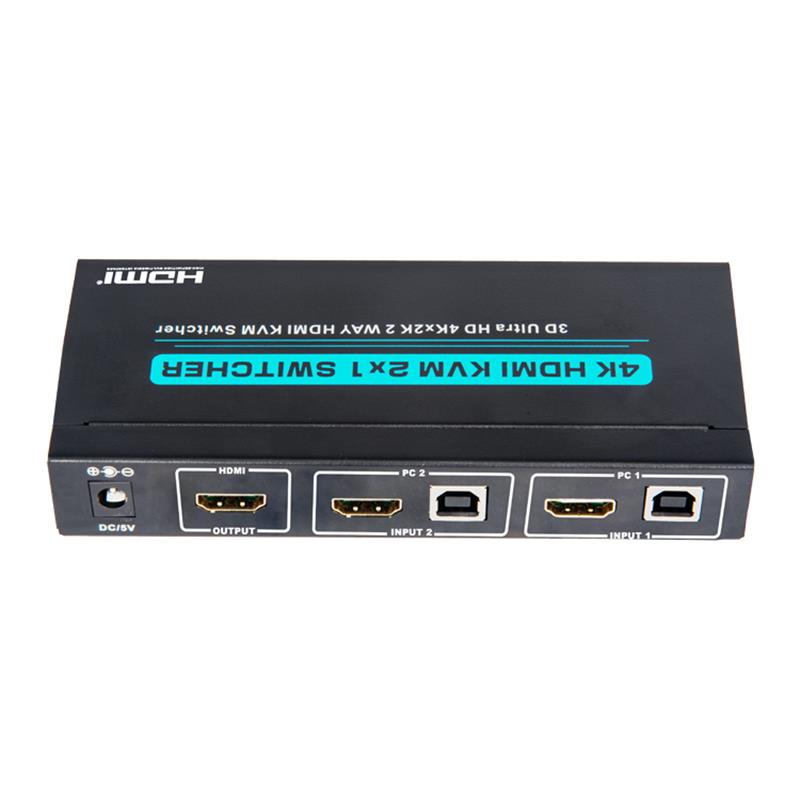 V1.4 HDMI KVM 2x1 절환기 가 3D 초고 화질 4Kx2K / 30Hz 를 지원 합 니 다.