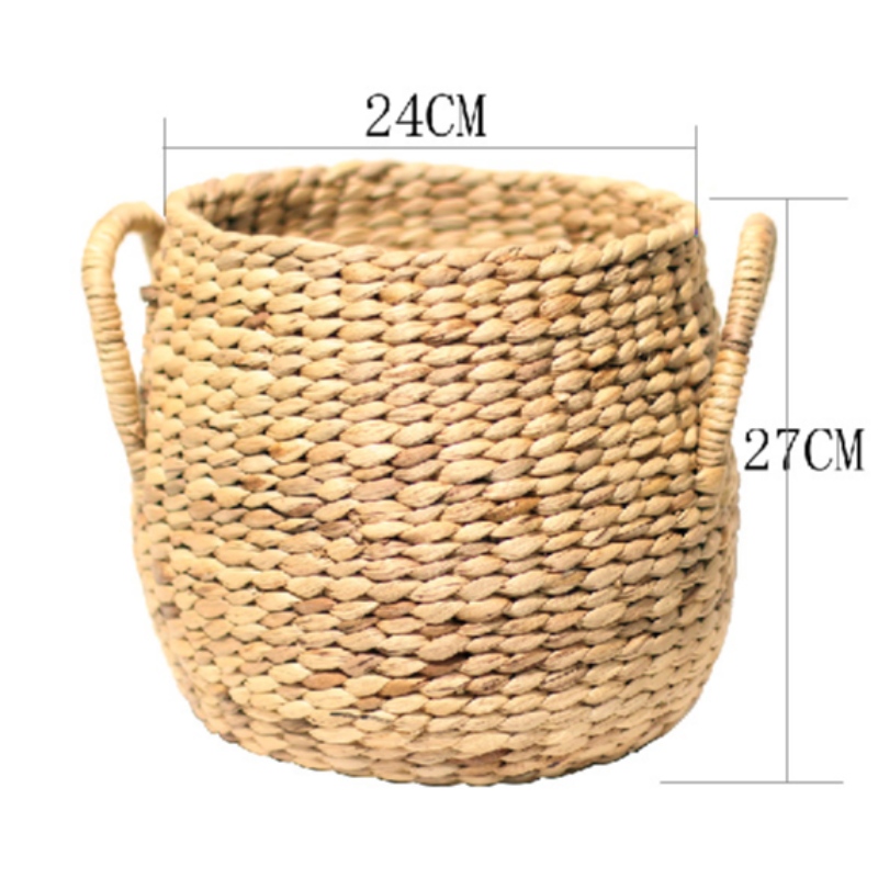 밀짚 길쌈 된 저장 바구니