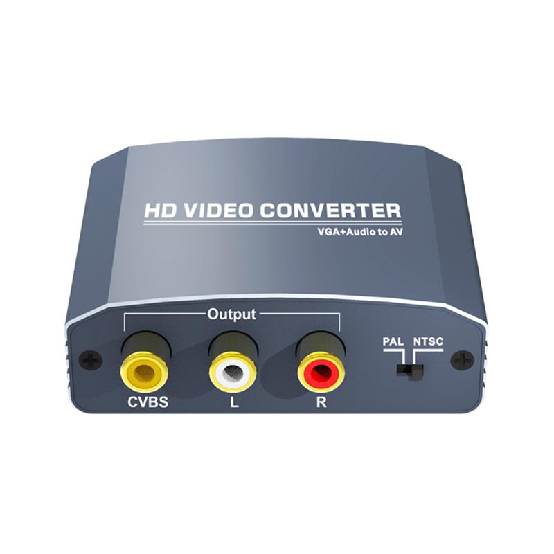 VGA + Stereo 오디오 -AV 변환기 지원 1080P