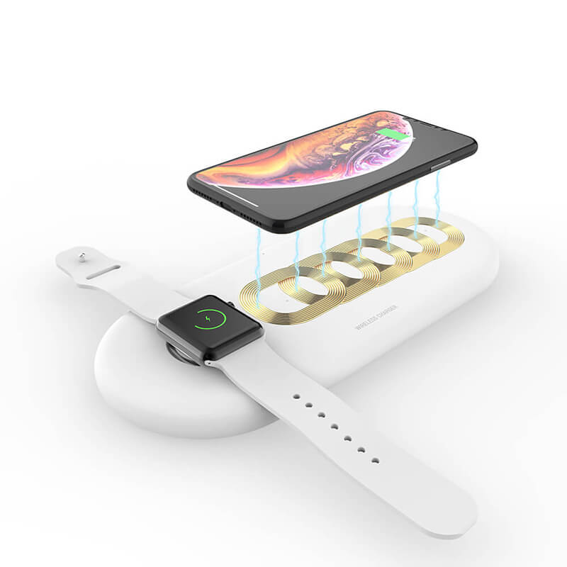 3 In 1 무선 충전기 스테이션 (iPhone, Airpods 및 Apple Watch 용)