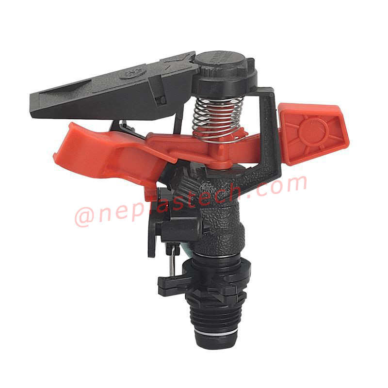 거리 조정 및 스프레이 각도 제어 플라스틱 정원 잔디 농지 임펄스 스프링 클 러