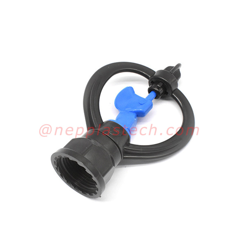 농업 스프레이 관개 장비 1\/2 인치 회전 스프링클러 종묘장 관목 급수 중거리 터빈 스프링클러