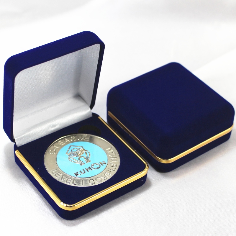 프로젝트 D - 17 원형 벨벳 상자, 학구, 동전, 배지 사용, mm.65 * 68 * 29, 약 40g.