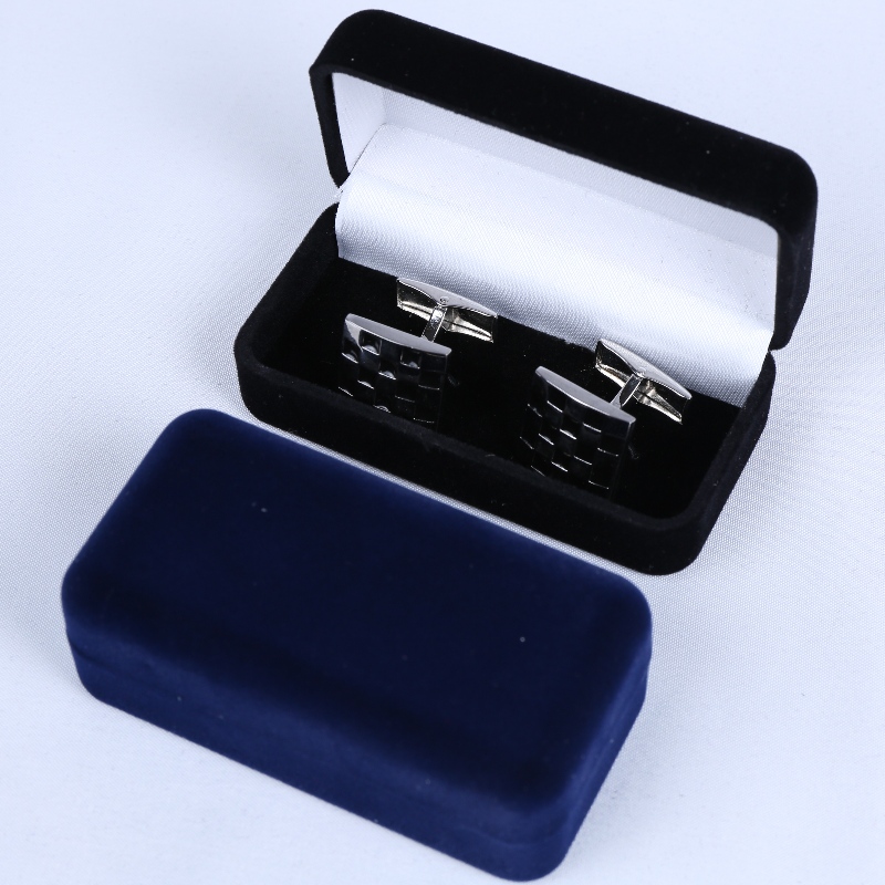 커프스 단추, 타이 클립, 배지 등을위한 품목 D-68S 원형 벨벳 상자 mm. 75 * 38 * 28, 무게 약 30g