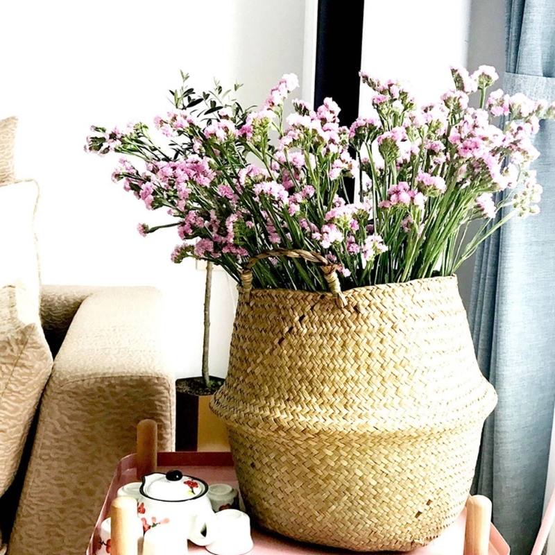 저장 화분 바지 대를위한 길쌈 된 Seagrass 아랫배 바구니