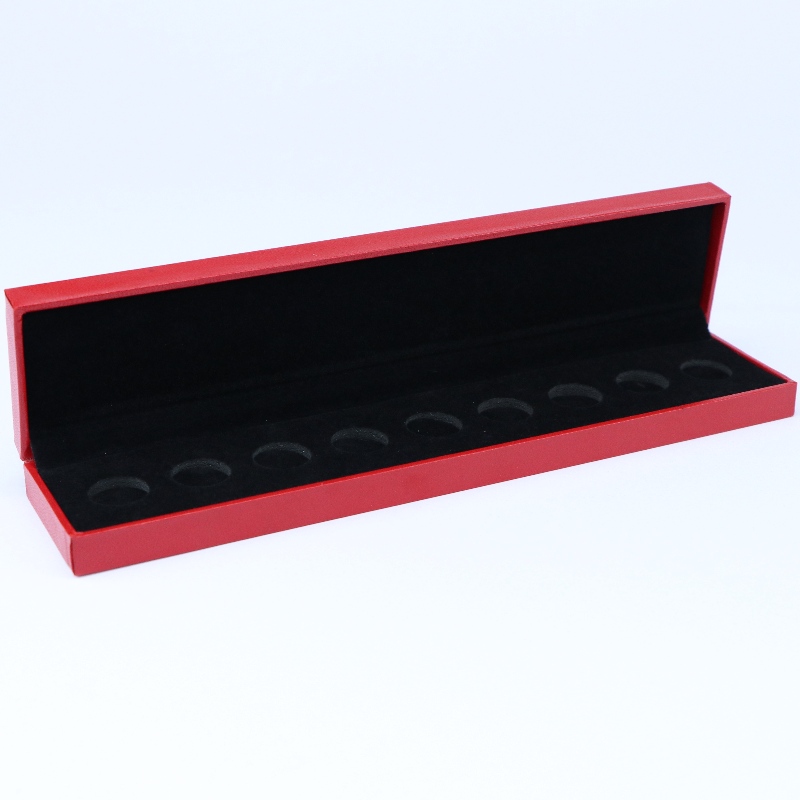 210 * 35mm 동전, 배지 및 목걸이 등을위한 V-11 직사각형 인조 가죽 종이 상자. 240 * 52 * 30, 무게 약 130g