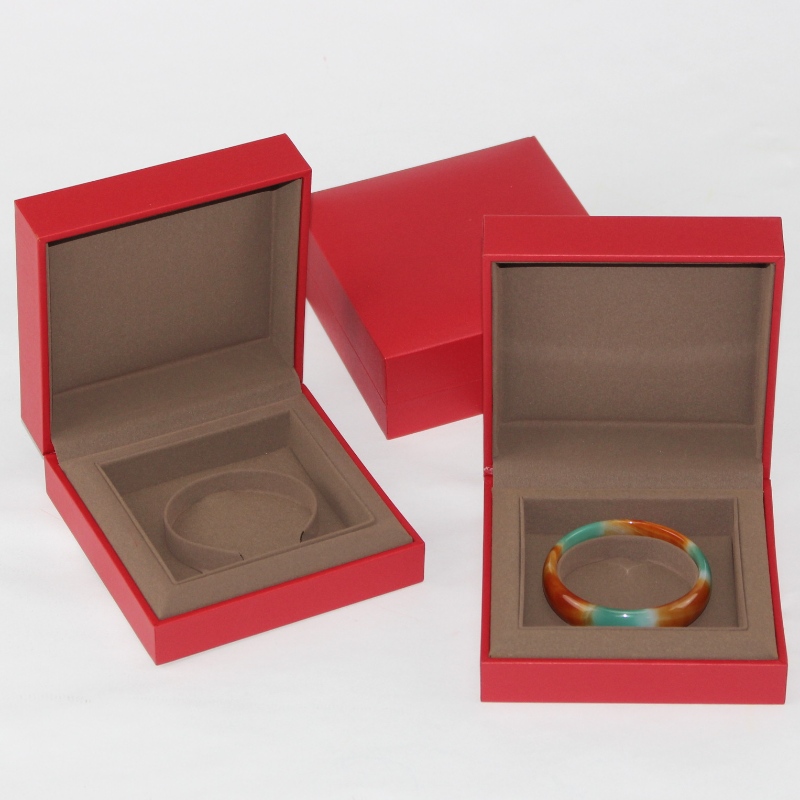 정교 한 주 얼 리 포장 박스 맞 춤 형 양질 의 빨간색 주 얼 리 팔찌 박스, 스펀지 거품, 사이즈 115 * 115 * 45mm