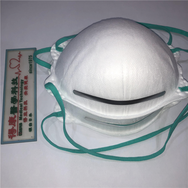 각자 사용을위한 처분 할 수있는 짠것이 아닌 컵 모양 N95 절반 가면