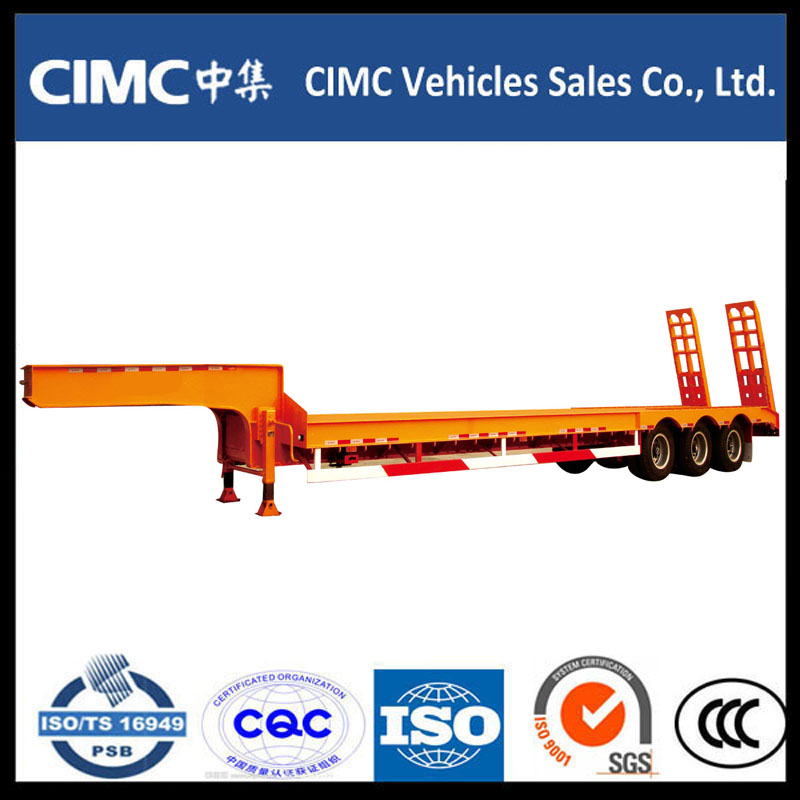 CIMC 3 Axle 70 t Low Bed 세미 트레일러