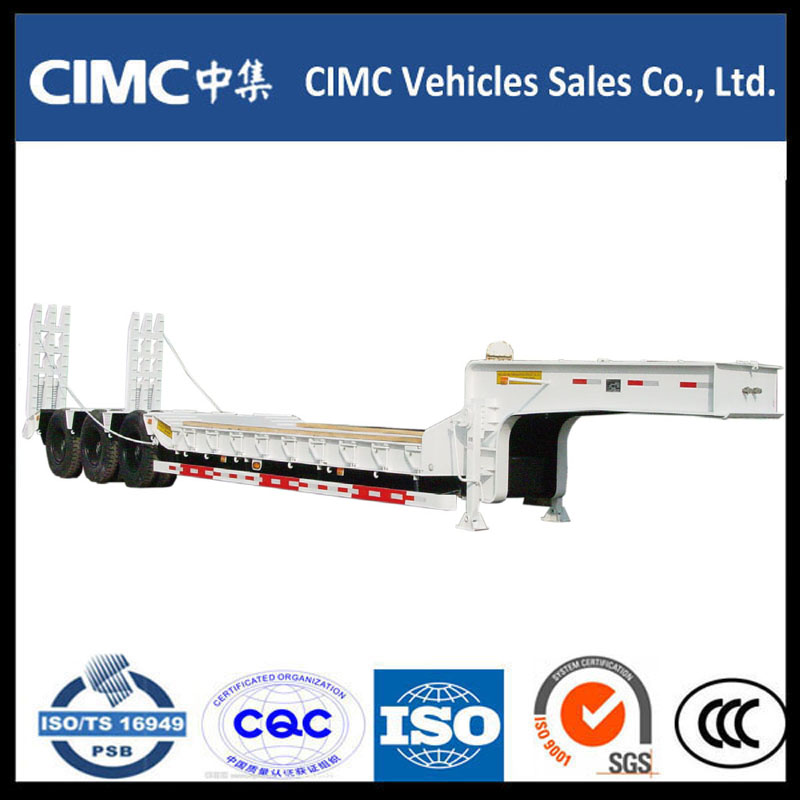 CIMC 3 Axle 70 t Low Bed 세미 트레일러