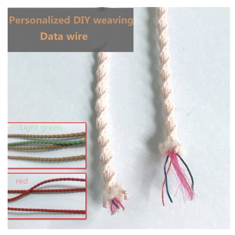 맞 춤 형 나일론 편직 데이터 라인 2 심 4 심 개성 화 된 DIY 고 순도 구리 핸드폰 충전 라인 전선