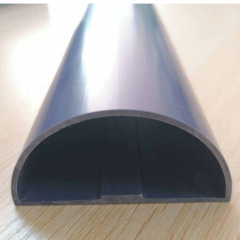 커 브 PVC D 형 플라스틱 홈 반원 관 형 재