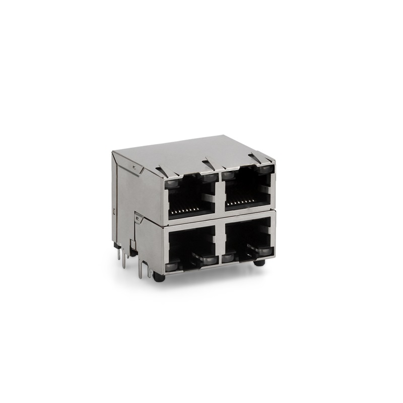 RJ 45, 2X2, LED, 차폐 함