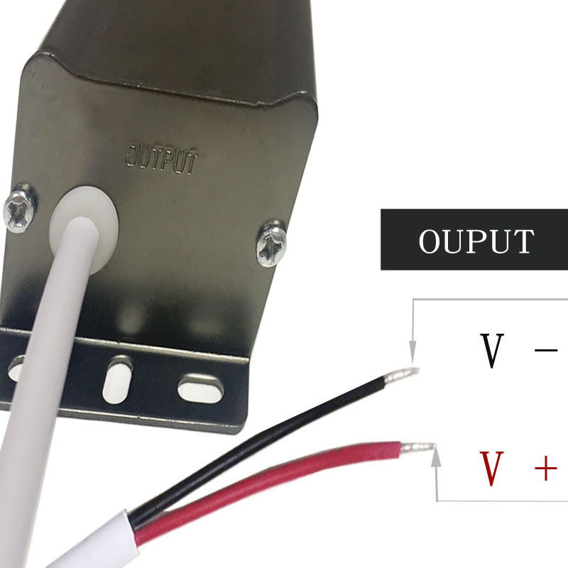 60w - 12v 안정 전압 방수 알루미늄 껍질 검 은 회색 드라이브 전원