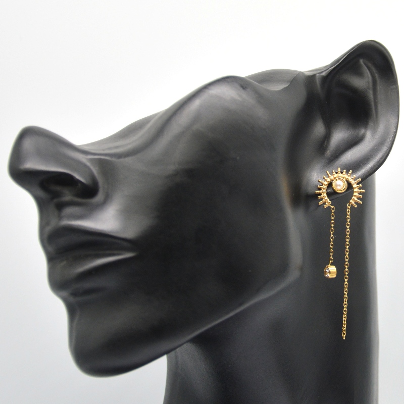 둥근 귀걸이, 술, 리본 진공 도금 펜던트, 체인, 펜던트, 귀여운 귀걸이, 보석 중국 Ruifanbao 보석 가공 공장