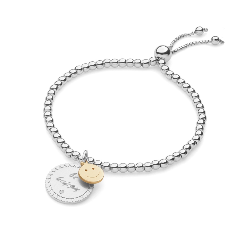 여자 유럽과 미국 스타일의 귀여운 간단한 웃는 얼굴 스테인레스 스틸 이동식 버클 팔찌 중국 Ruifanbao 쥬얼리 공장