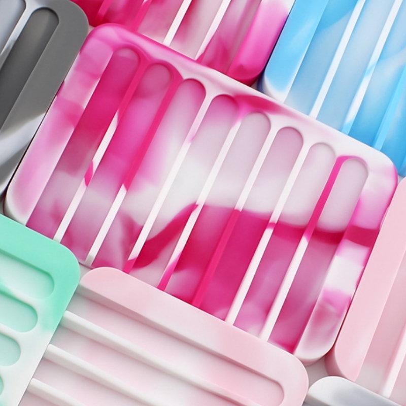 정사각형 혼합 색상 드립 비누 랙