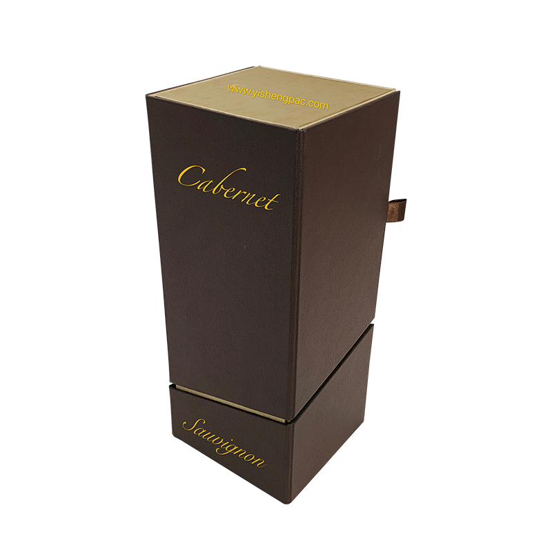 위스키 용 브라운 접이식 마그네틱 클로저 선물 상자