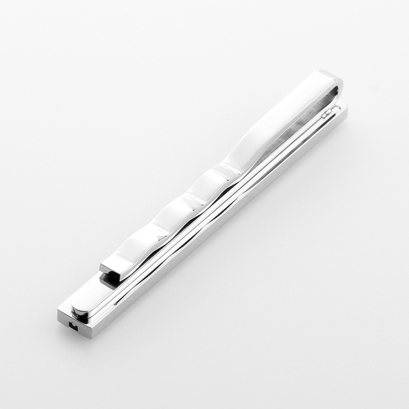 도매 남성 스테인레스 스틸 투톤 타이 클립