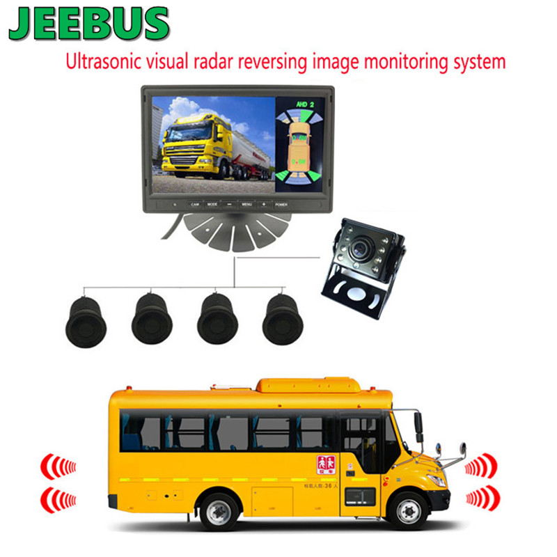 트럭 버스 용 초음파 디지털 비주얼 레이더 주차 센서 모니터 시스템