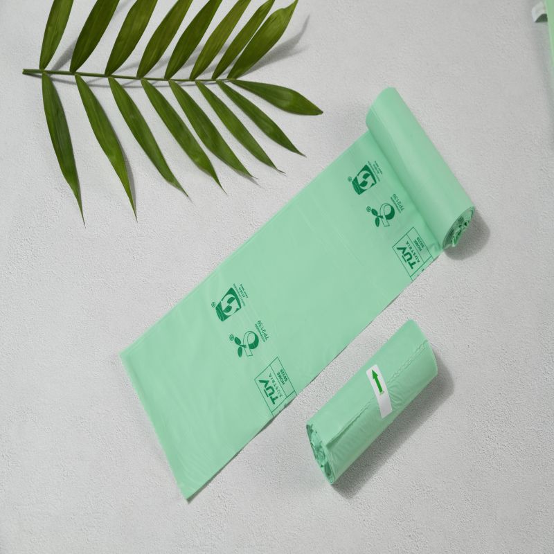 옥수수 전분 기 는 생물 분해 100% 퇴비 가능 쓰레기 봉투