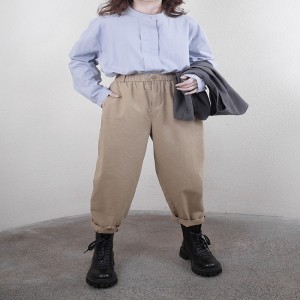 루즈 한 디자인 심 플 한 캐 주 얼 컬러 스 트 라 이 프 체크 오 버 사이즈 17718 라운드 셔츠.