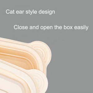 분해 가능 옥수수 전분 스낵 포장 박스 직사각형 배달 식품 용기 도시락 분해 가능