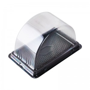 일회용 식품 등급 비 독성 물집 상자 아치형 명확한 테이크 아웃 케이크 상자 포장 상자 디저트 포장