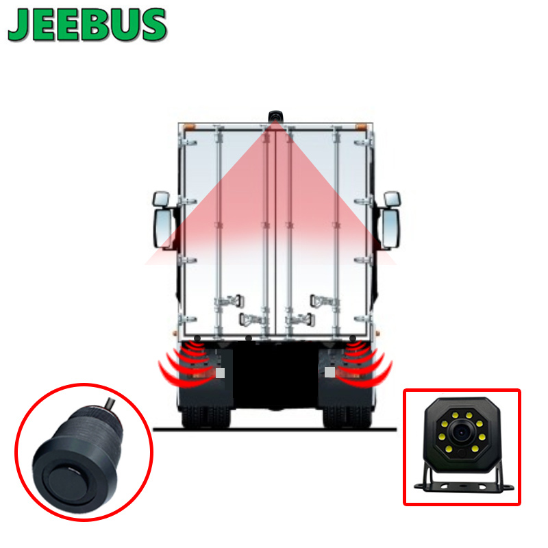 JEEBUS 백업 카메라 비전 주차 센서 모니터링 시스템 초음파 디지털 레이더 감지 센서 디스플레이