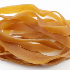 제조업체 사용자 지정 길고 넓어진 고무 밴드 노란색 투명 고탄성 특대 고무 밴드를 깨기 쉽지 않음