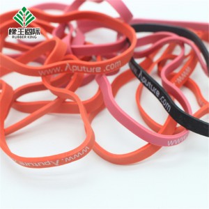 제조 업체 사용자 정의 색상, 높은 탄력, 방수 및 내구성 인쇄 광고 고무 밴드