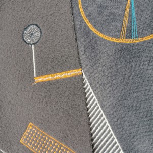 수 놓은 플란넬 헝겊 BNT6868.