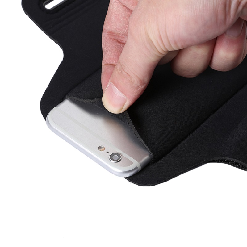 무료 샘플을 사용자 정의 할 수 있습니다 스포츠 LED 가벼운 검은 장갑 전화 휴대 전화 가방