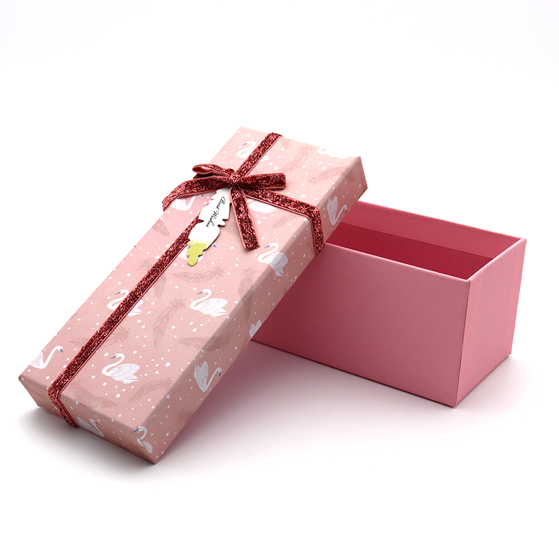 사용자 지정 핑크 검은 딱딱한 종이 포장 숄더 박스 Bowknot 리본 신부 들러리 선물 상자와 가방