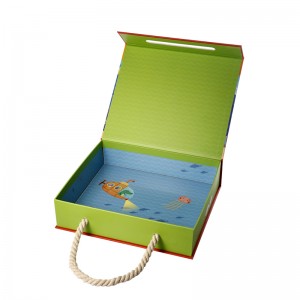 도매 사용자 정의 로고 재활용 장난감 퍼즐 골 판지 마그네틱 플랩 선물 포장 상자 손잡이