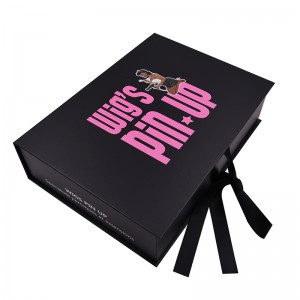 머리 묶음 포장 상자 새틴 인간의 직조 상자 확장 가방 가발 액세서리에 대 한 리본 클로저와 함께 머리카락 선물 저장 상자