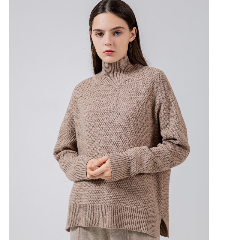 느슨한, 간단한 캐주얼 및 세련된 호주 양모 스웨터 탑 65001#