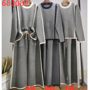 캐주얼 패션 다목적 니트 린넨 두 조각 68008#세트