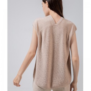 갯벌 패션 간단한 레저 조커 기본 뜨개질 작은 V 넥 조끼 68053#