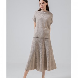 패션 캐주얼 다목적 니트 우산 스커트 두 조각 69023#세트