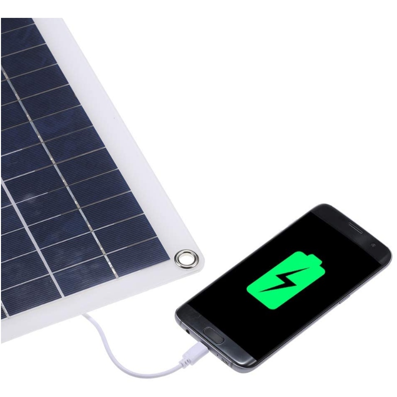 Tyl 12W 18V 435 * 200 * 2.5mm 폴리 실리콘 태양 전지 RV 지붕 보트 DC5V/DC12V 12W 듀얼 출력 이중 USB 인터페이스